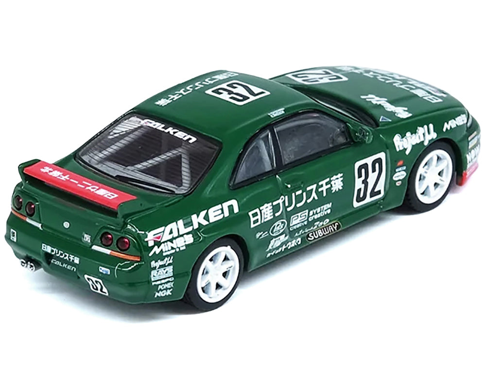 Nissan Skyline GT-R (R33) RHD (Right Hand Drive) #32 "Prince Chiba Falken" N1 Super Endurance Series "Tokachi 24 Hours" (1996) 1/64 Diecast Model Car