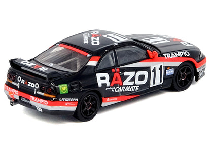 Nissan Skyline GT-R (R33) RHD (Right Hand Drive) #11 "Razo Trampio" N1 Super Endurance Series "Sedan Highland" (1995) 1/64 Diecast Model Car