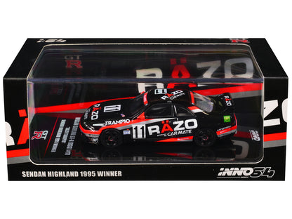 Nissan Skyline GT-R (R33) RHD (Right Hand Drive) #11 "Razo Trampio" N1 Super Endurance Series "Sedan Highland" (1995) 1/64 Diecast Model Car