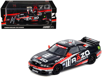 Nissan Skyline GT-R (R33) RHD (Right Hand Drive) #11 "Razo Trampio" N1 Super Endurance Series "Sedan Highland" (1995) 1/64 Diecast Model Car