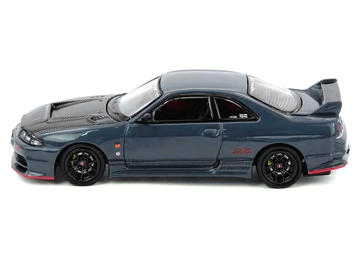 Nissan Top Secret Skyline GT-R (BCNR33) RHD (Right Hand Drive) Stealth Gray with Carbon Hood "Tokyo Auto Salon Hong Kong 2025 Event Edition" 1/64 Diecast Model Car