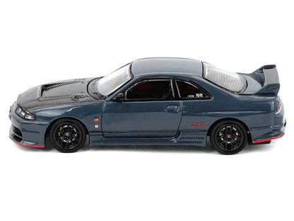 Nissan Top Secret Skyline GT-R (BCNR33) RHD (Right Hand Drive) Stealth Gray with Carbon Hood "Tokyo Auto Salon Hong Kong 2025 Event Edition" 1/64 Diecast Model Car