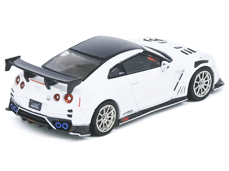 Nissan GT-R (R35) "Top Secret" RHD (Right Hand Drive) White with Black Top "Tokyo Auto Salon 2021" 1/64 Diecast Model Car