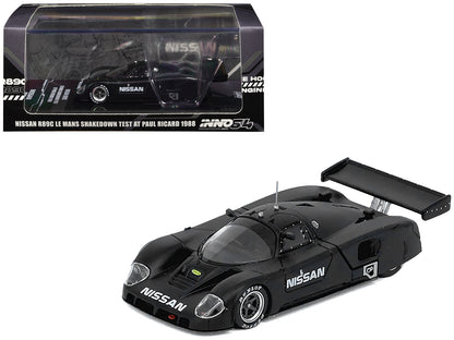 Nissan R89C Matt Black "Le Mans Shakedown Test at Paul Ricard 1988" 1/64 Diecast Model Car
