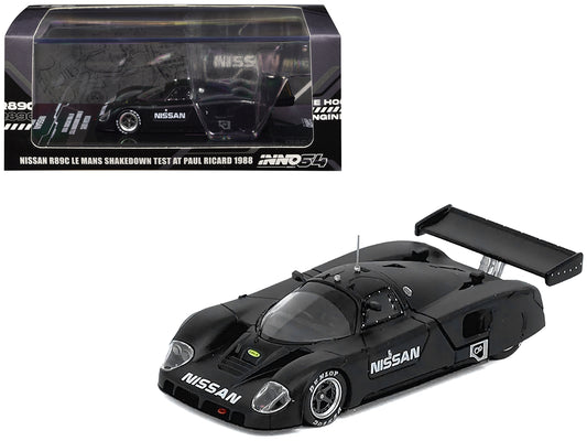Nissan R89C Matt Black "Le Mans Shakedown Test at Paul Ricard 1988" 1/64 Diecast Model Car