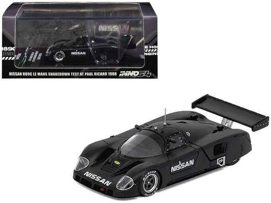 Nissan R89C Matt Black "Le Mans Shakedown Test at Paul Ricard 1988" 1/64 Diecast Model Car