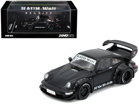 RWB 964 Matt Black 1/64 Diecast Model Car