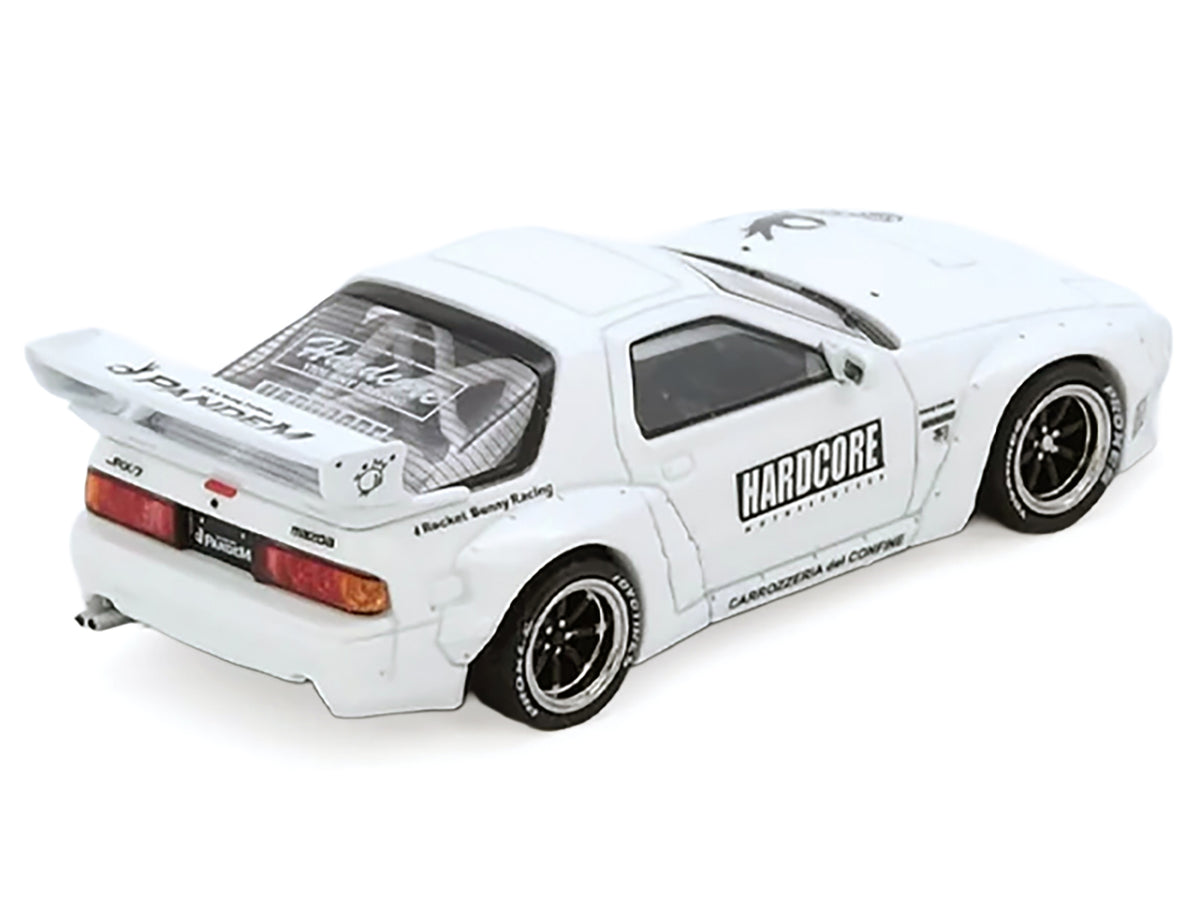 Mazda RX7 (FC3S) "Pandem Aero" Widebody Kit White with Graphics 1/64 Diecast Model Car