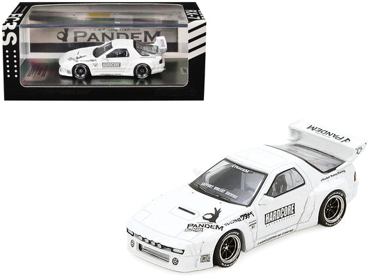 Mazda RX7 (FC3S) "Pandem Aero" Widebody Kit White with Graphics 1/64 Diecast Model Car