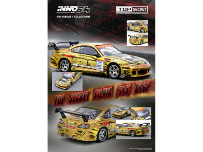 Nissan "Top Secret" Silvia (S15) RHD (Right Hand Drive) Ryuji Miki - Champion "D1 Grand Prix" (2004) 1/64 Diecast Model Car