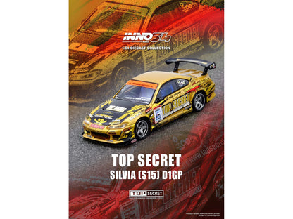 Nissan "Top Secret" Silvia (S15) RHD (Right Hand Drive) Ryuji Miki - Champion "D1 Grand Prix" (2004) 1/64 Diecast Model Car
