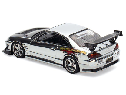Nissan "Top Secret" Silvia (S15) RHD (Right Hand Drive) Chrome with Carbon Hood "Tokyo Auto Salon Kuala Lumpur 2025 Event Edition" 1/64 Diecast Model Car