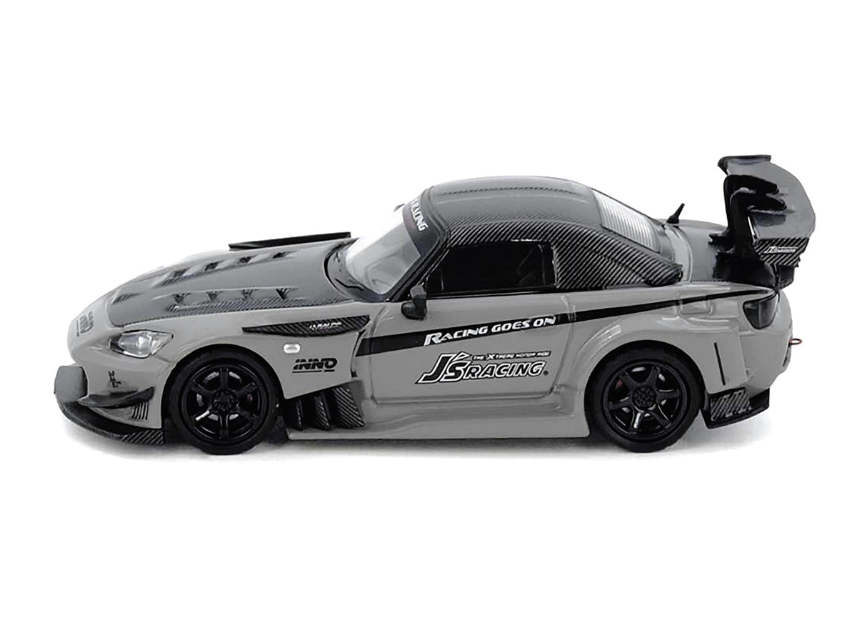 Honda S2000 RHD (Right Hand Drive) "J's Racing" Gray with Carbon Hood and Top "Hong Kong Toycar Salon 2025 Event Edition" 1/64 Diecast Model Car