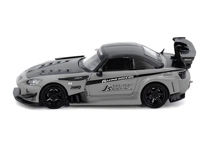 Honda S2000 RHD (Right Hand Drive) "J's Racing" Gray with Carbon Hood and Top "Hong Kong Toycar Salon 2025 Event Edition" 1/64 Diecast Model Car