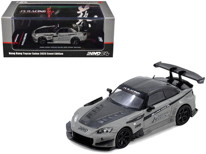Honda S2000 RHD (Right Hand Drive) "J's Racing" Gray with Carbon Hood and Top "Hong Kong Toycar Salon 2025 Event Edition" 1/64 Diecast Model Car