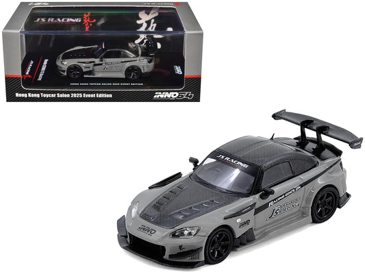 Honda S2000 RHD (Right Hand Drive) "J's Racing" Gray with Carbon Hood and Top "Hong Kong Toycar Salon 2025 Event Edition" 1/64 Diecast Model Car