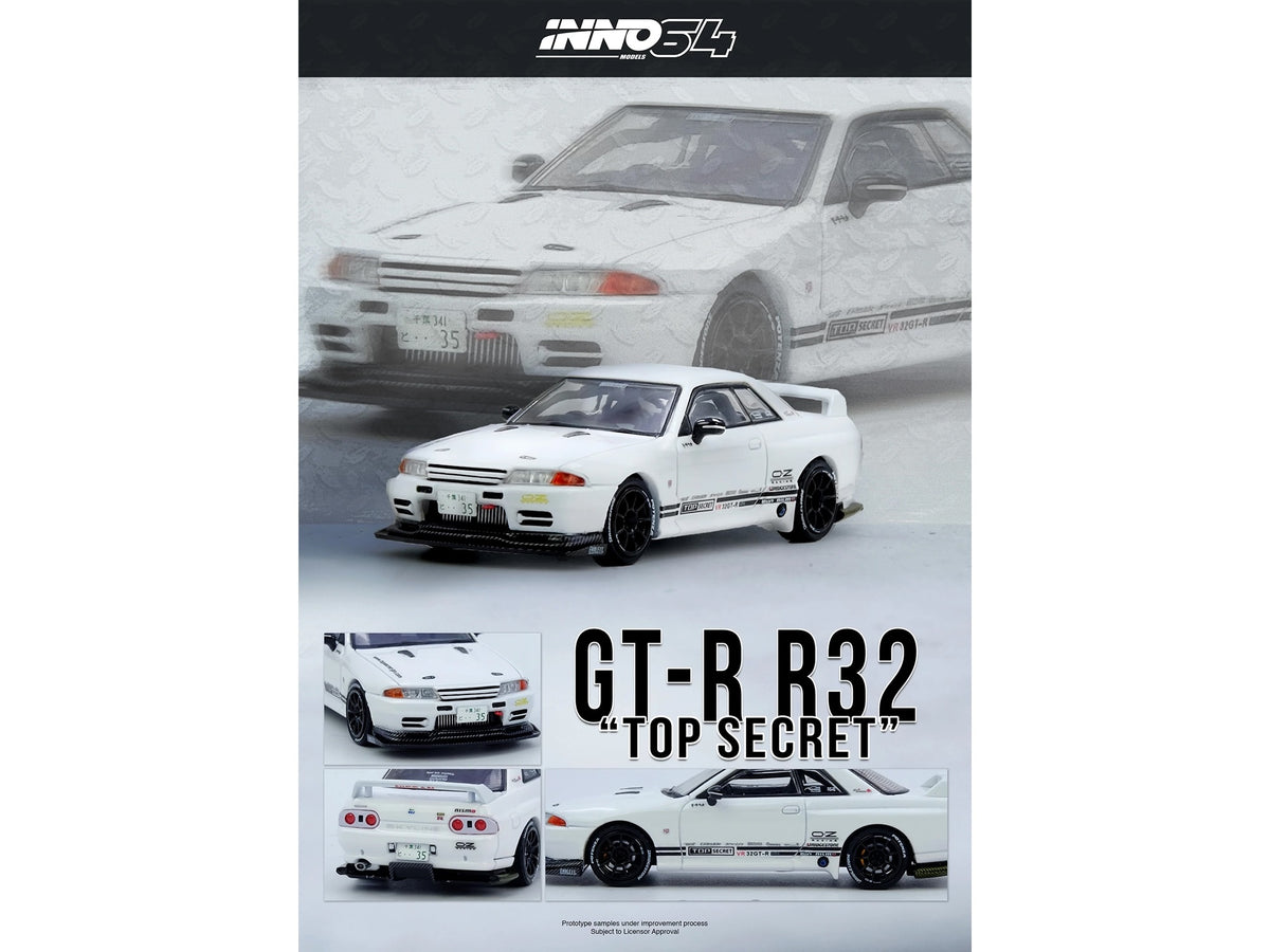 Nissan Skyline "Top Secret" (VR32) GT-R RHD (Right Hand Drive) White 1/64 Diecast Model Car