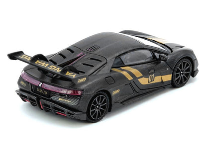 Yangwang U9 #01 Carbon Fiber with Gold Stripes "APA XPO 2025 Event Edition" 1/64 Diecast Model Car