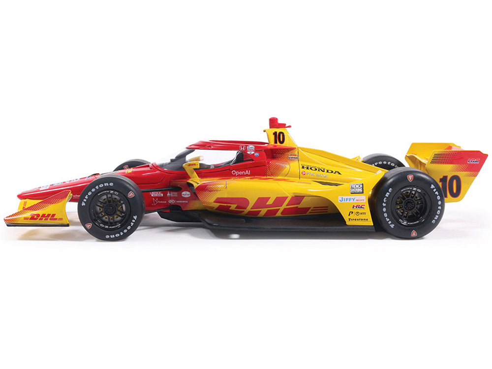 Dallara IndyCar #10 Alex Palou "DHL" Chip Ganassi Racing (Road Course Configuration) Champion "NTT IndyCar Series" (2025) 1/18 Diecast Model Car