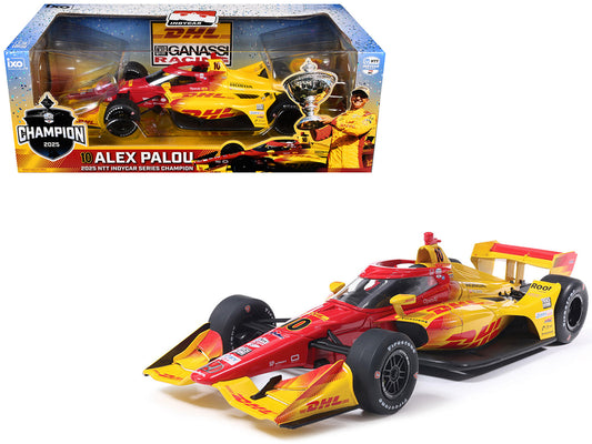 Dallara IndyCar #10 Alex Palou "DHL" Chip Ganassi Racing (Road Course Configuration) Champion "NTT IndyCar Series" (2025) 1/18 Diecast Model Car