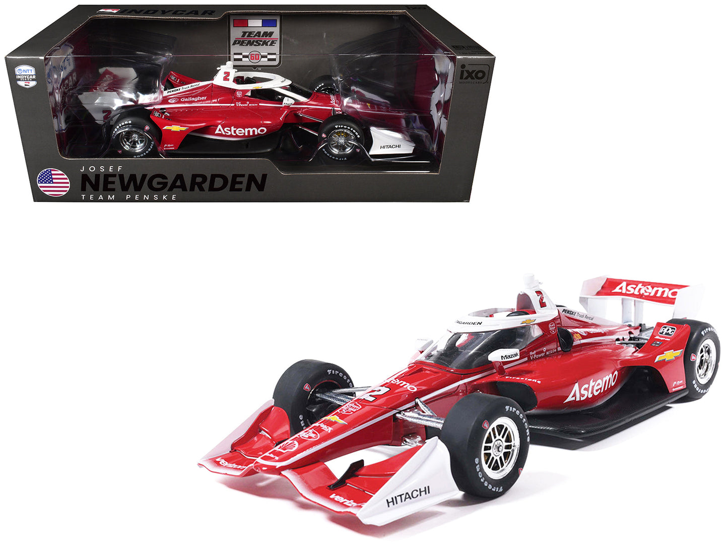 Dallara IndyCar #2 Josef Newgarden "Astemo" Team Penske (Road Course Configuration) "NTT IndyCar Series" (2026) 1/18 Diecast Model Car
