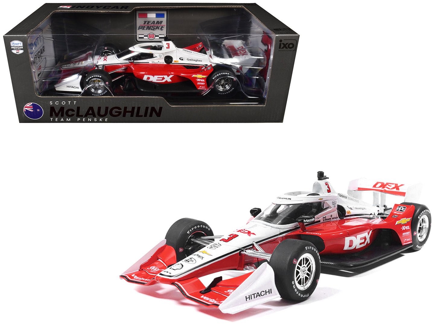 Dallara IndyCar #3 Scott McLaughlin "DEX" Team Penske (Road Course Configuration) "NTT IndyCar Series" (2026) 1/18 Diecast Model Car