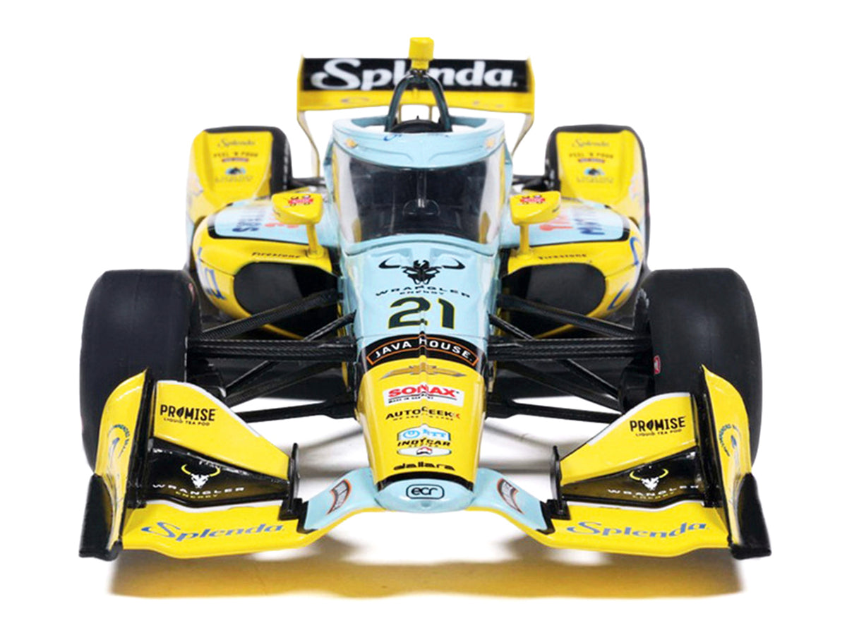 Dallara IndyCar #21 Christian Rasmussen "Splenda" Ed Carpenter Racing (Road Course Configuration) "NTT IndyCar Series" (2026) 1/18 Diecast Model Car