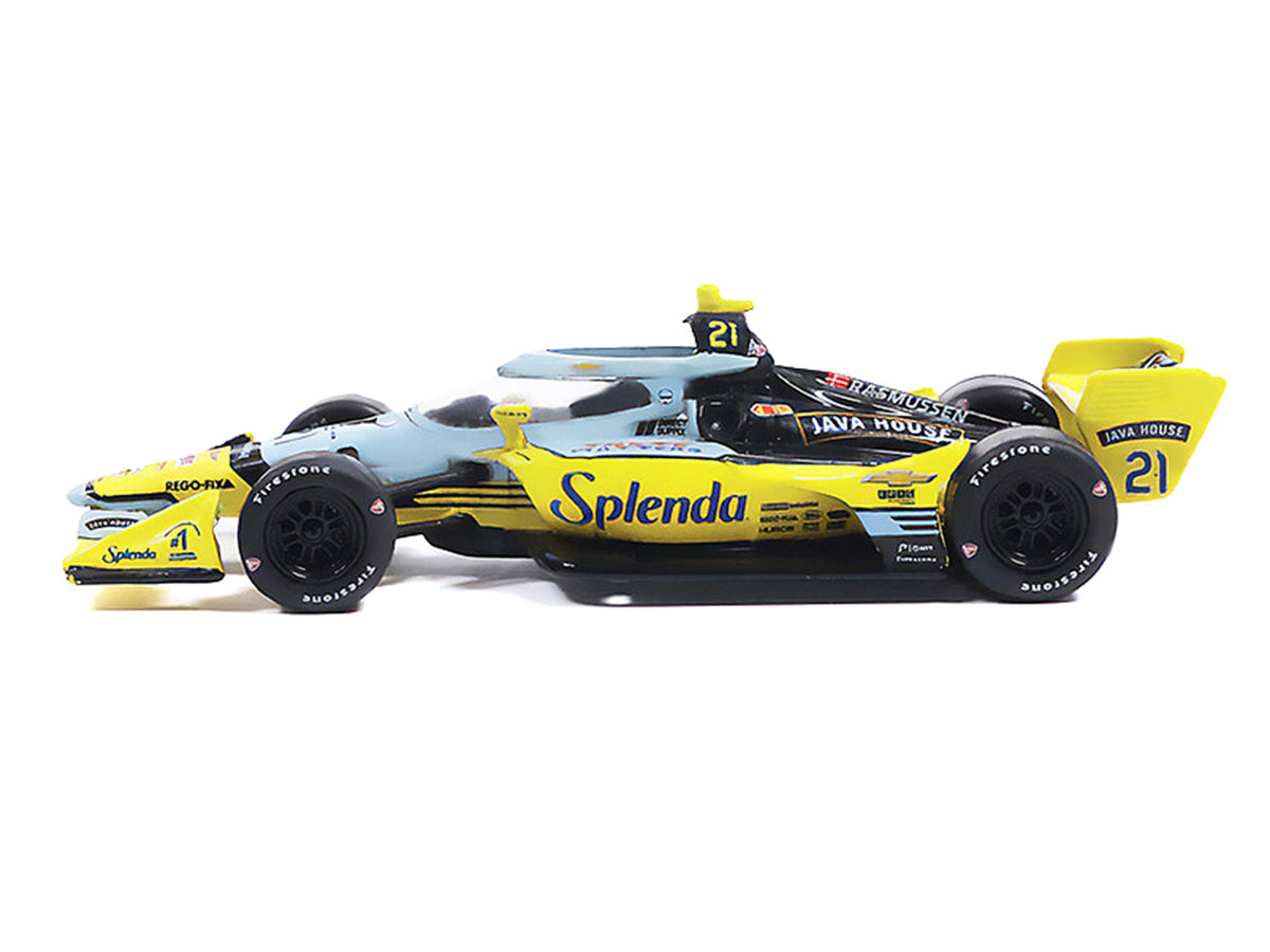 Dallara IndyCar #21 Christian Rasmussen "Splenda" Ed Carpenter Racing (Road Course Configuration) "NTT IndyCar Series" (2026) 1/64 Diecast Model