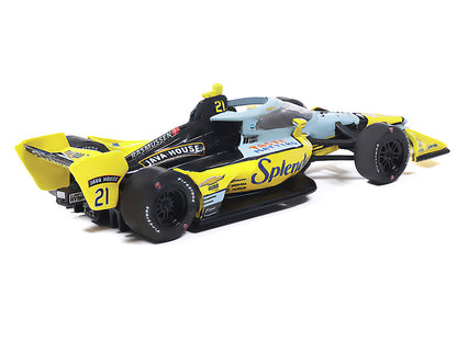 Dallara IndyCar #21 Christian Rasmussen "Splenda" Ed Carpenter Racing (Road Course Configuration) "NTT IndyCar Series" (2026) 1/64 Diecast Model
