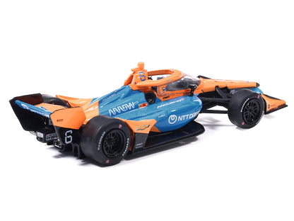 Dallara IndyCar #6 Nolan Siegel "NTT Data" Arrow McLaren IndyCar Team (Road Course Configuration) "NTT IndyCar Series" (2026) 1/64 Diecast Model