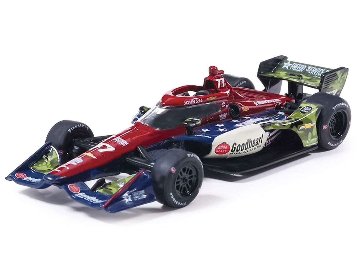Dallara IndyCar #77 Sting Ray Robb "Goodheart Animal Health Center" Juncos Hollinger Racing (Road Course Configuration) "NTT IndyCar Series" (2026) 1/64 Diecast Model Car