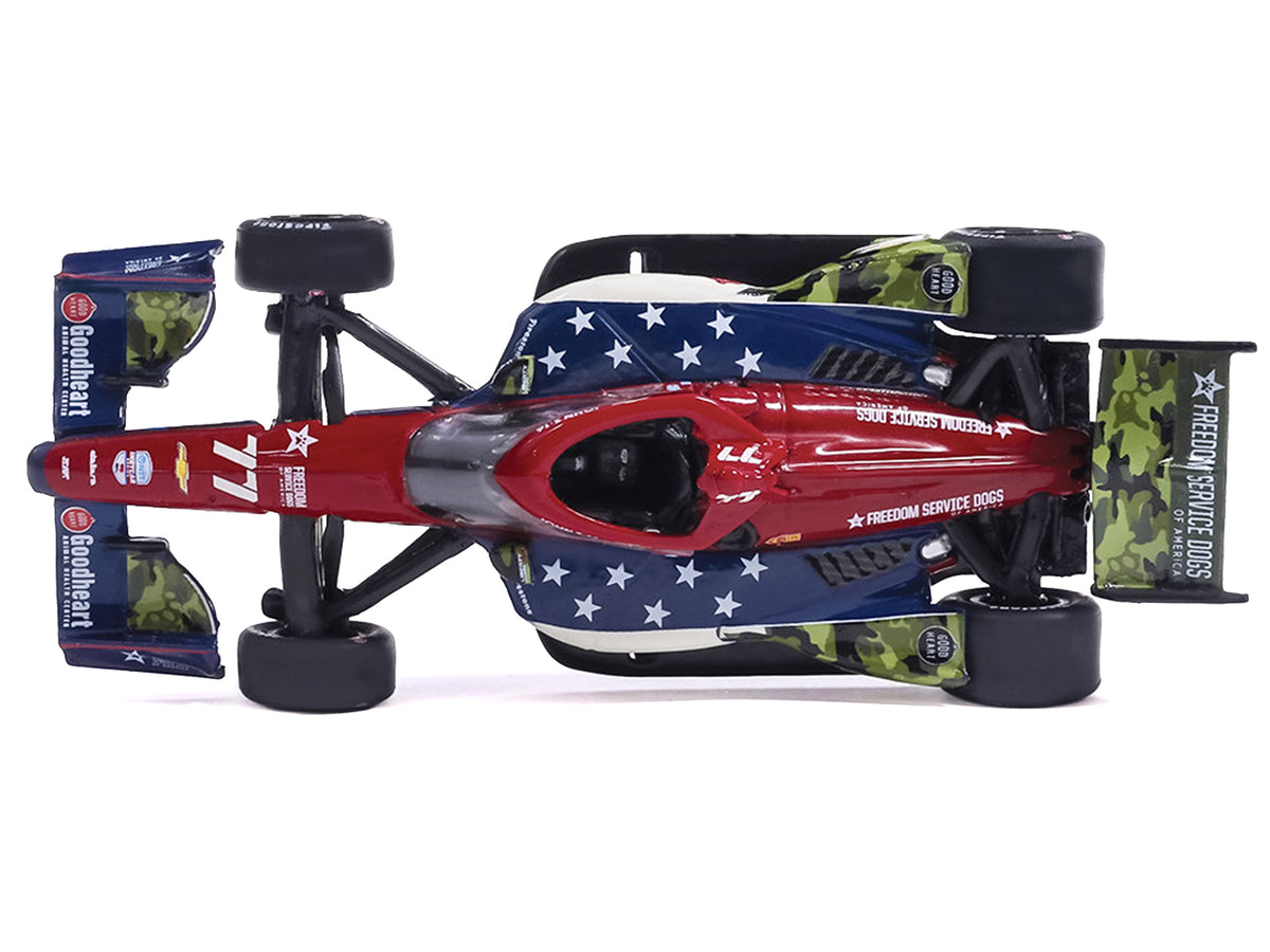 Dallara IndyCar #77 Sting Ray Robb "Goodheart Animal Health Center" Juncos Hollinger Racing (Road Course Configuration) "NTT IndyCar Series" (2026) 1/64 Diecast Model Car