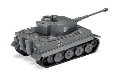 Skill 1 Model Kit Tiger I Tank "German Army" Snap Together Painted Plastic Model Tank Kit 1/35 Scale