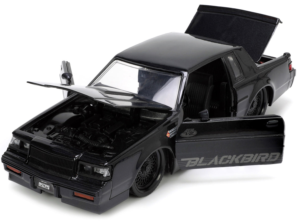 1987 Buick Grand National Black Metallic "Blackbird" "Bigtime Muscle" Series 1/24 Diecast Model Car