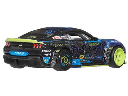 2024 Ford Mustang RTR Spec 5-FD Dark Blue with Graphics "Circuit Legends" Series Diecast Model Car