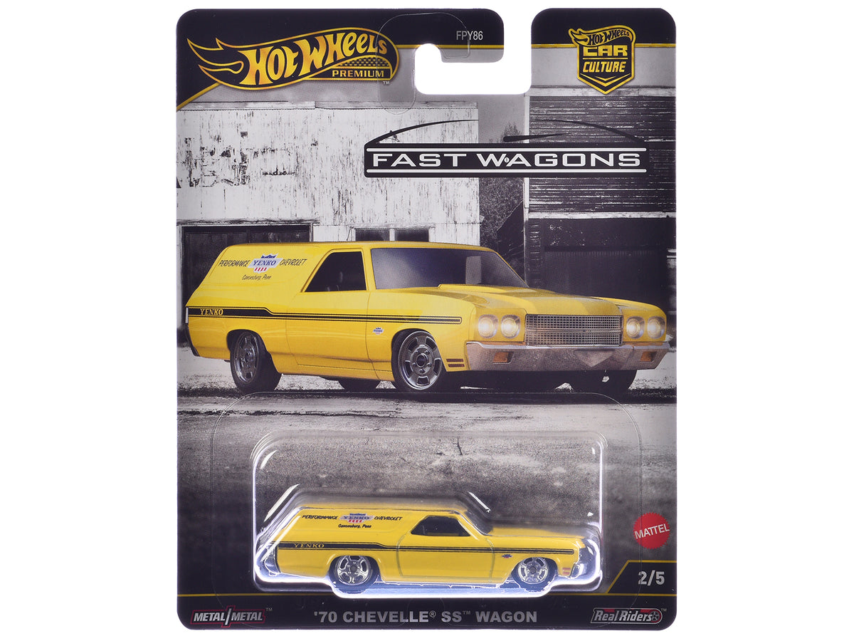 1970 Chevrolet Chevelle SS Wagon "Yenko" Yellow "Fast Wagons" Series Diecast Model Car