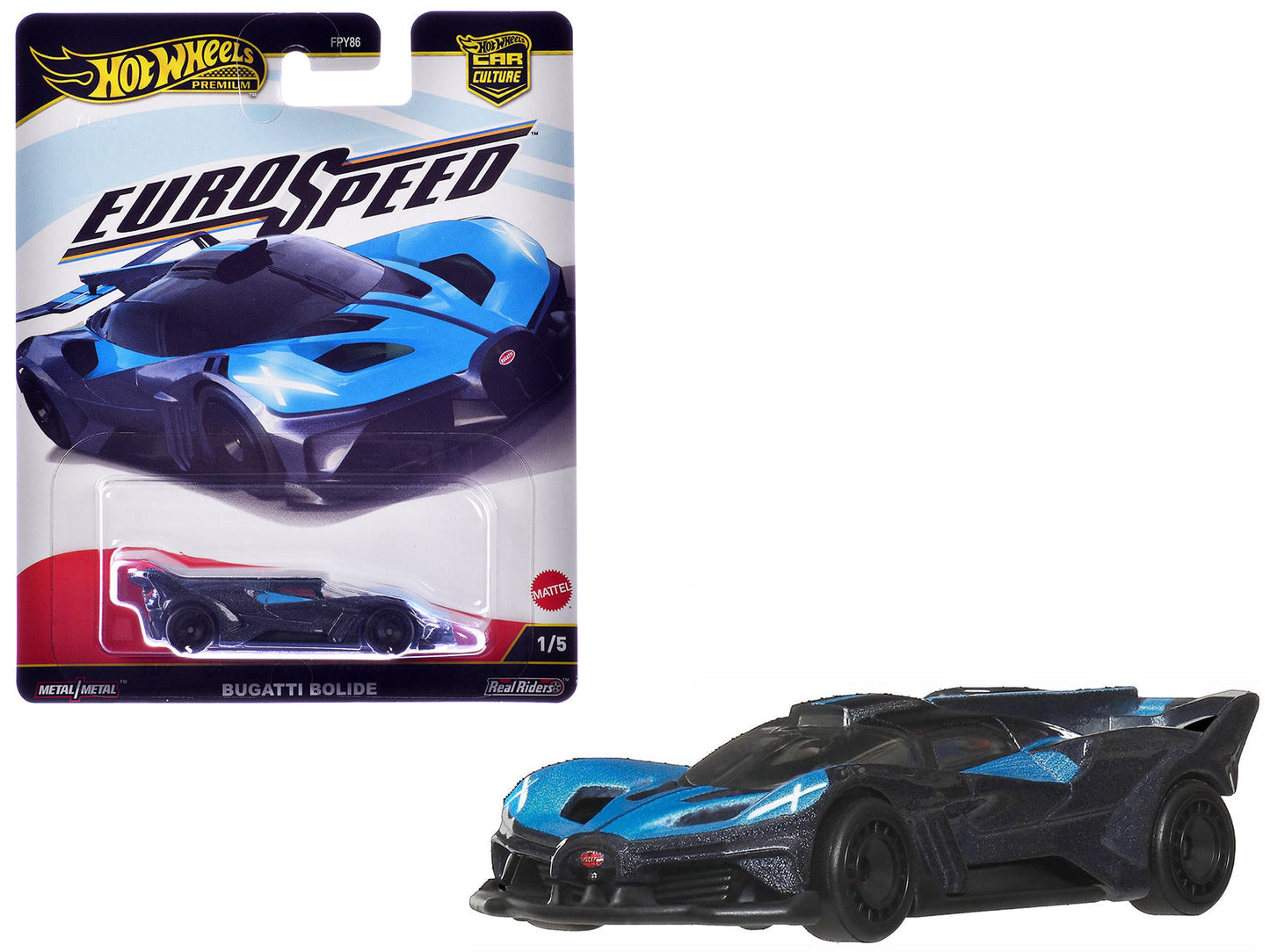 Bugatti Bolide Blue and Dark Blue Metallic "Euro Speed" Series Diecast Model Car