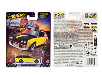 Datsun 510 Wagon Yellow and Black "Boulevard" Series Diecast Model Car