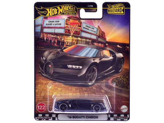 2016 Bugatti Chiron Black "Boulevard" Series Diecast Model Car