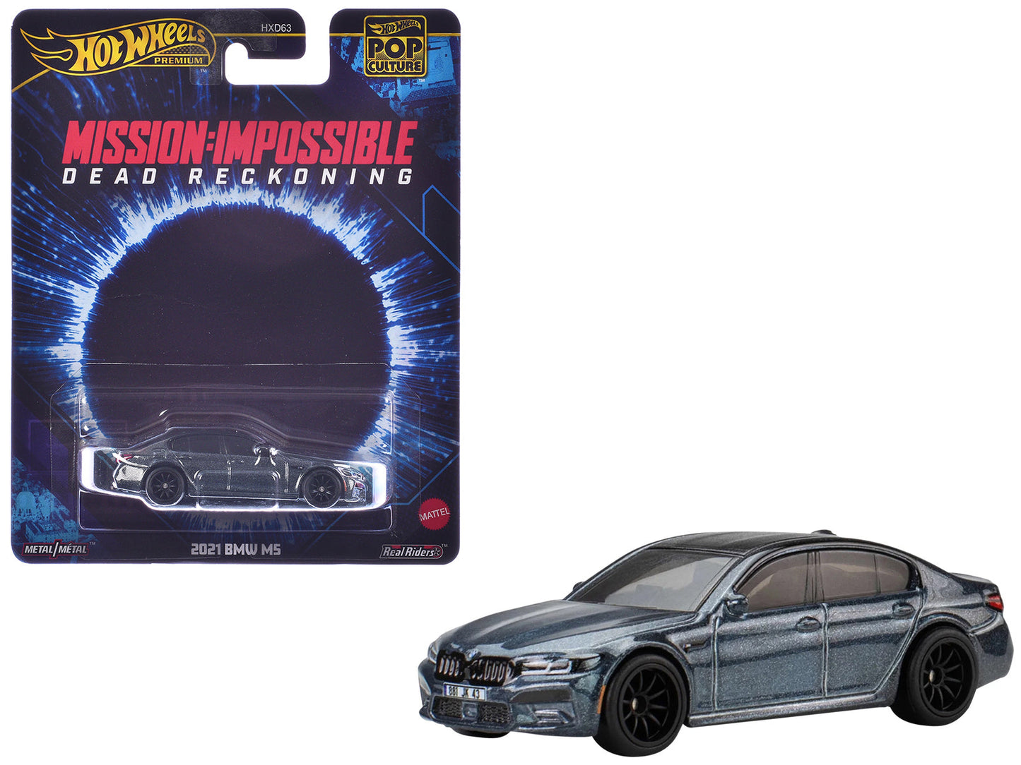 2021 BMW M5 Gray Metallic with Black Top "Mission: Impossible – Dead Reckoning" (2023) Movie "Pop Culture" Series Diecast Model Car