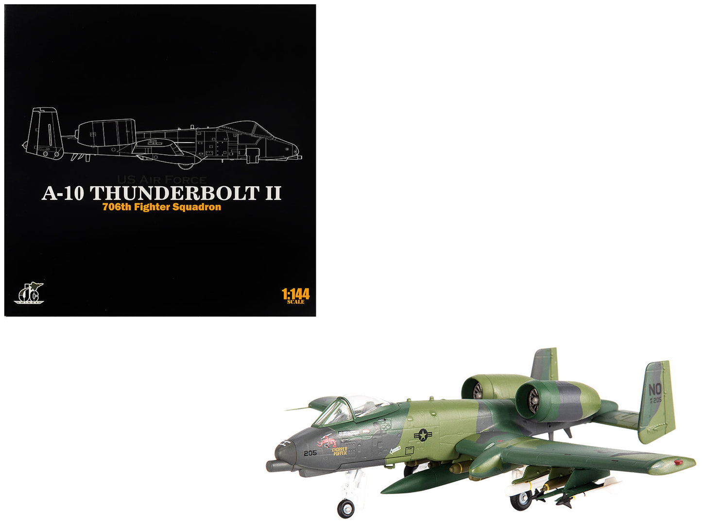 Fairchild Republic A-10 Thunderbolt II Attack Aircraft "23rd Tactical Fighter Wing 706th Fighter Squadron Operation Desert Storm" (1991) United States Air Force 1/144 Diecast Model