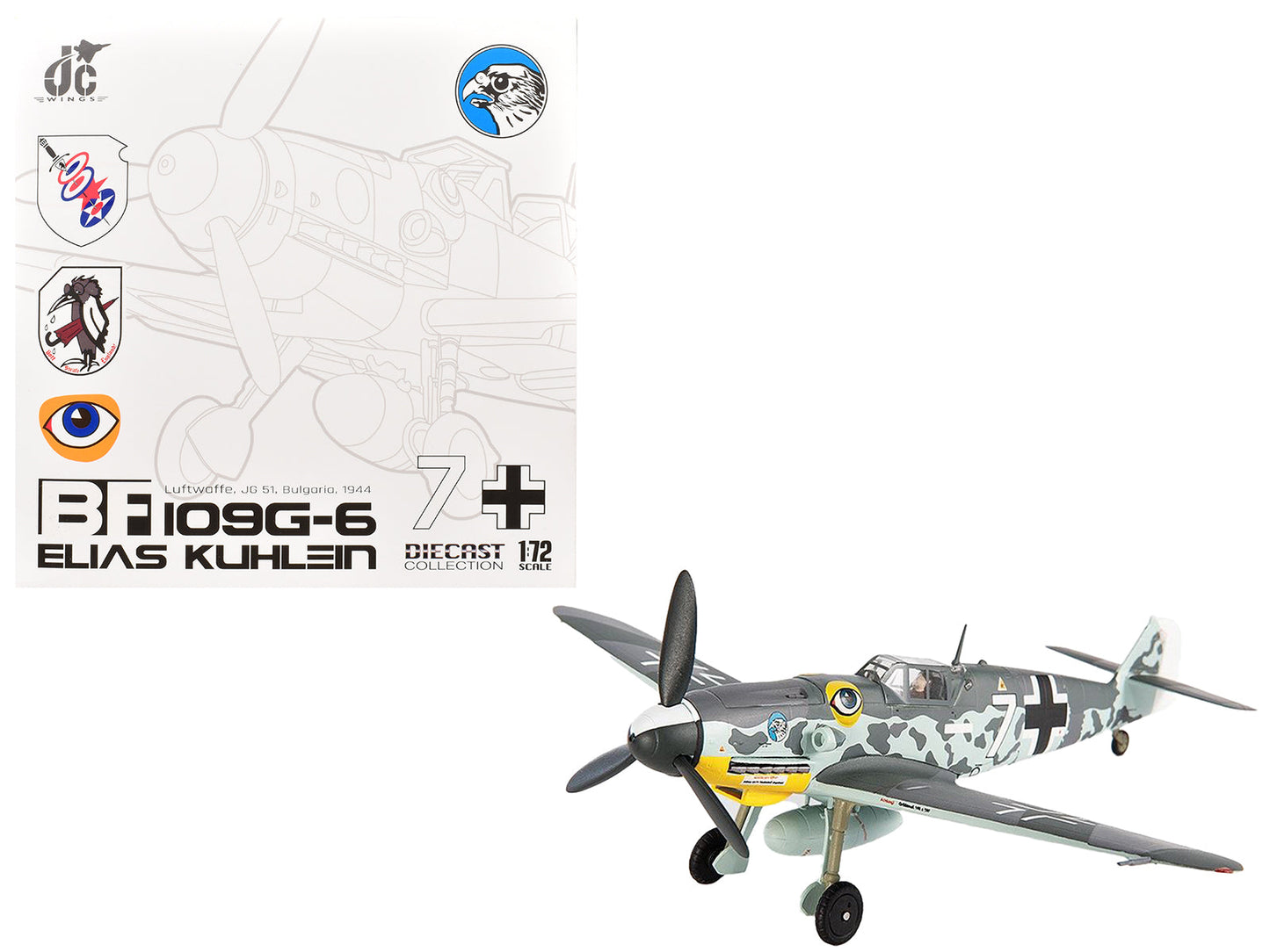 Messerschmitt BF 109G-6 Fighter Aircraft "JG 51 Bulgaria" (1944) German Luftwaffe 1/72 Die Cast Model