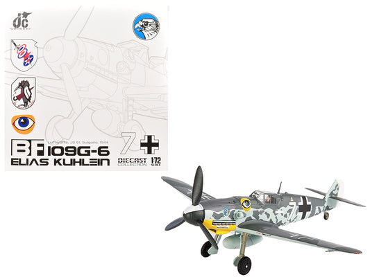 Messerschmitt BF 109G-6 Fighter Aircraft "JG 51 Bulgaria" (1944) German Luftwaffe 1/72 Die Cast Model
