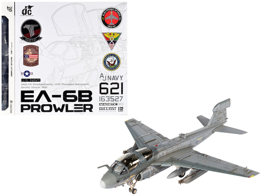 Grumman EA-6B Prowler Attack Aircraft "VAQ-141 Shadowhawks Desert Storm" (1991) United States Navy 1/72 Diecast Model