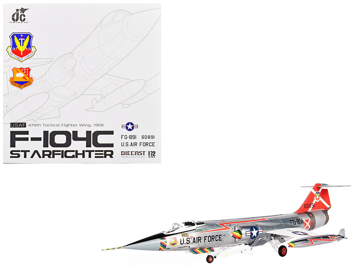 Lockheed F-104C Starfighter Fighter Aircraft "479th Tactical Fighter Wing" (1958) United States Air Force 1/72 Diecast Model