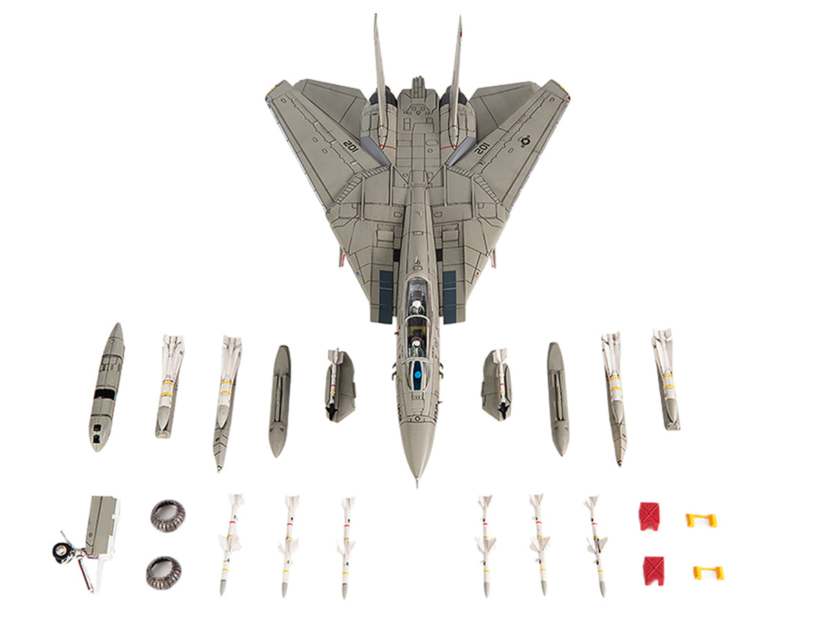 Grumman F-14A Tomcat Fighter Aircraft "VF-41 Black Aces USS Nimitz Gulf of Sidra" (1981) United States Navy 1/72 Diecast Model
