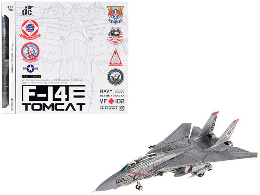 Grumman F-14B Tomcat Fighter Aircraft "VF-102 Diamondbacks Operation Enduring Freedom" (2001) United States Navy 1/72 Diecast Model