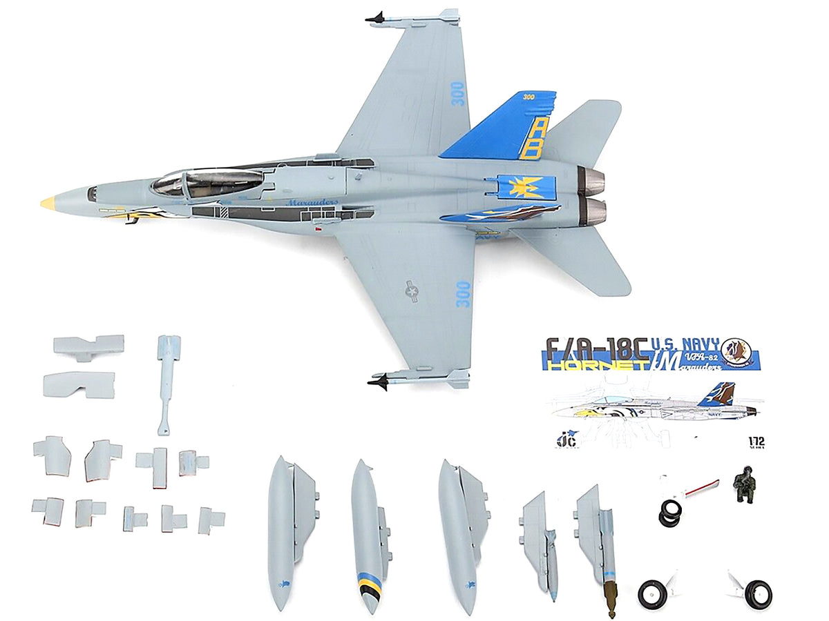 F/A-18C U.S. Navy Hornet Fighter Aircraft "VFA-82 Marauders" Limited Edition to 600 pieces Worldwide 1/72 Diecast Model