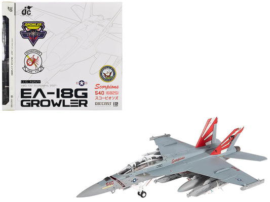 Boeing EA-18G Growler Aircraft "VAQ-132 Scorpions" United States Navy 1/72 Diecast Model