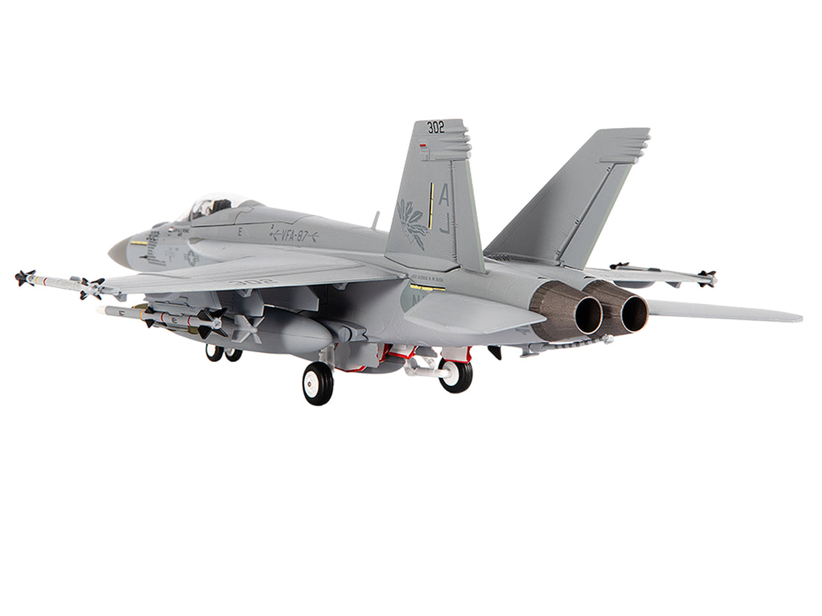 Boeing F/A-18E Super Hornet Aircraft "VFA-87 Golden Warriors USS George H. W. Bush" (2017) United States Navy 1/72 Diecast Model